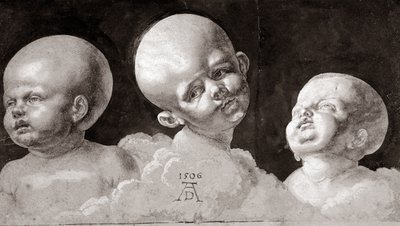 Tres cabezas de niños de Albrecht Dürer