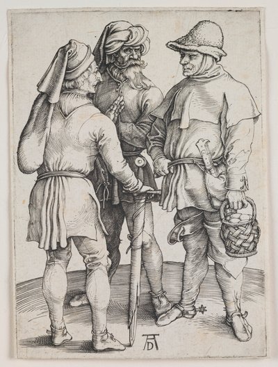 Tres campesinos en conversación de Albrecht Dürer