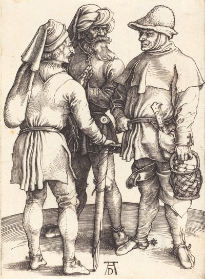 Tres campesinos en conversación de Albrecht Dürer