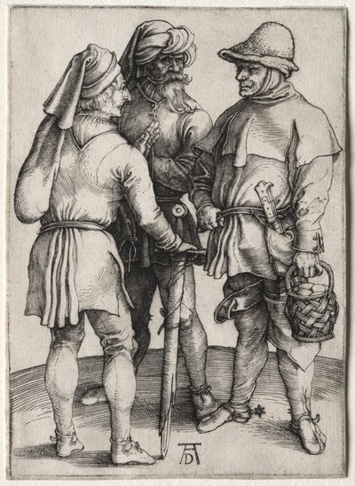 Tres campesinos en conversación, c. 1497 de Albrecht Dürer