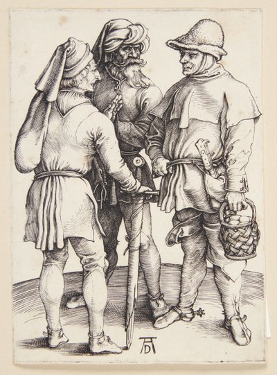 Tres campesinos en conversación de Albrecht Dürer