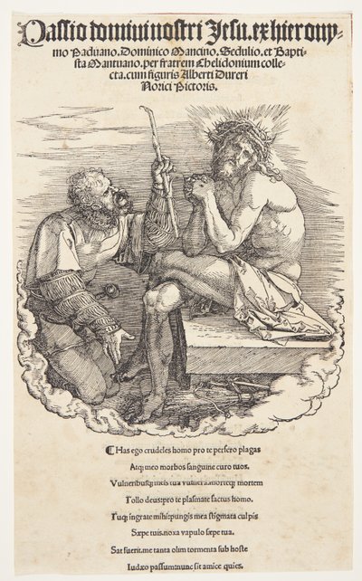 Página de título: La burla de Cristo de Albrecht Dürer