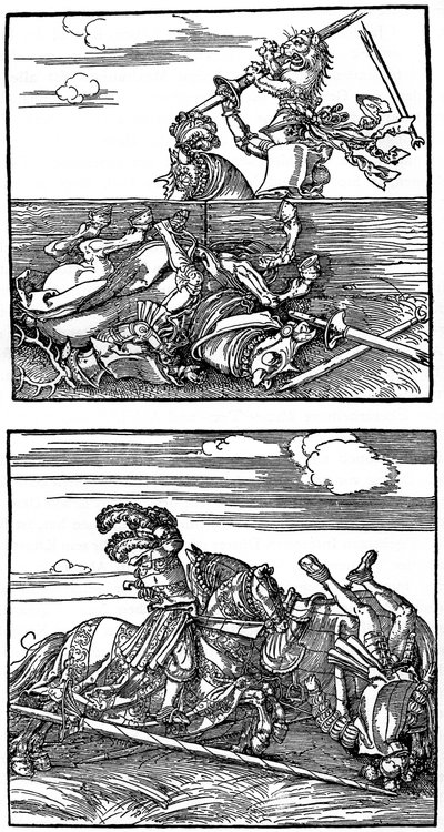 Escenas de torneos, 1515-1516, 1936 de Albrecht Dürer