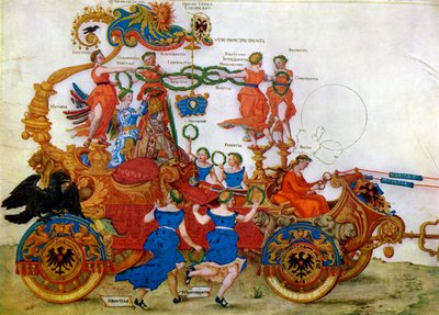 Carro Triunfal del Emperador Maximiliano I, siglo XVI de Albrecht Dürer