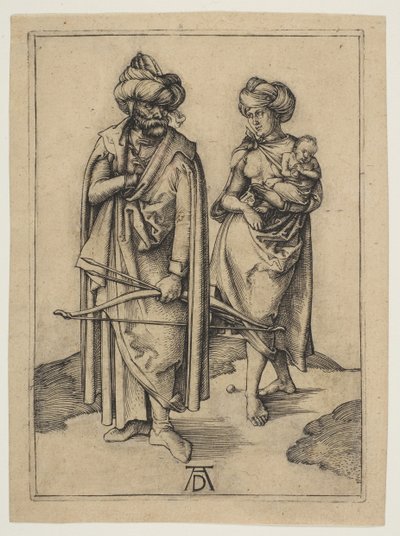 Familia turca, ca. 1496 de Albrecht Dürer