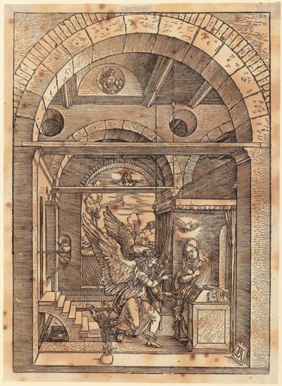 El compromiso de María, lámina 7 de la serie «La vida de María» de Albrecht Dürer
