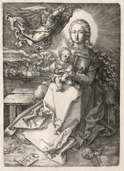 Virgin Crowned by an Angel de Albrecht Dürer