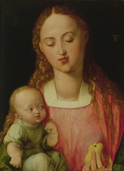 Virgen y Niño, también conocida como Virgen con la Pera, 1526 de Albrecht Dürer