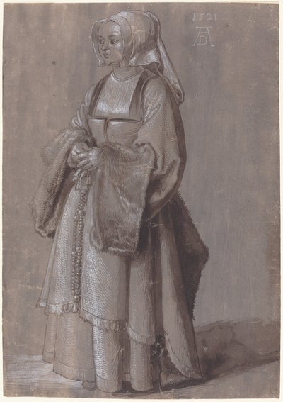 Joven con vestido neerlandés de Albrecht Dürer