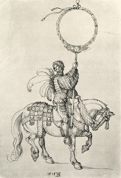 Joven jinete como portador de corona de Albrecht Dürer