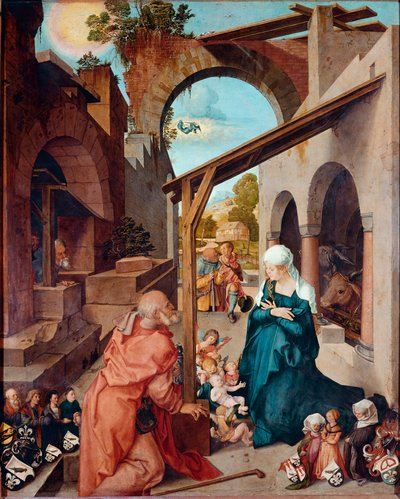 Retablo Paumgartner: Natividad de Albrecht Dürer