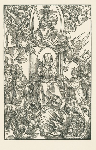 Birgitta regala sus obras al Emperador, los Reyes y los Príncipes de Albrecht Dürer or Duerer