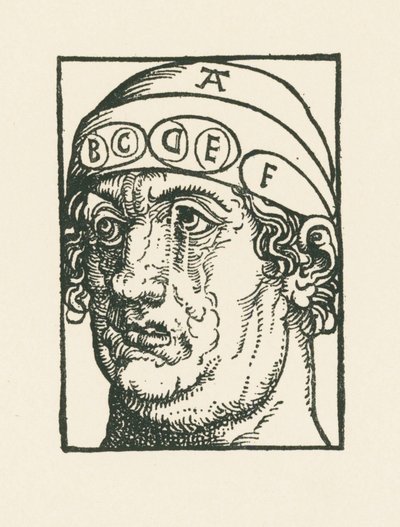 Caput pysicum - Cabeza para el estudio de la frenología de Albrecht Dürer or Duerer