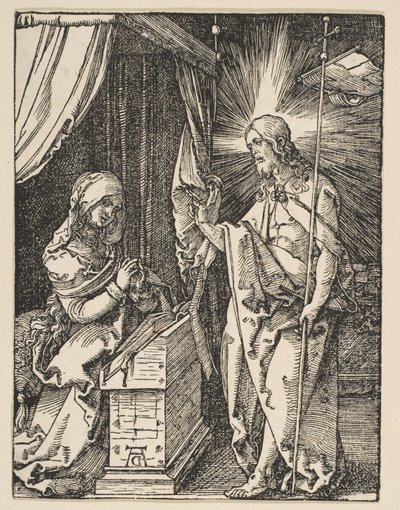 Cristo Apareciendo a Su Madre, de la Pequeña Pasión de Albrecht Dürer