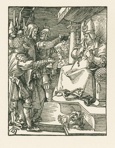 Cristo ante Caifás, c.1508-09 (xilografía) de Albrecht Dürer or Duerer