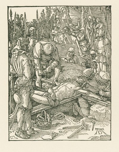 Cristo clavado en la cruz, c.1509 (xilografía) de Albrecht Dürer or Duerer