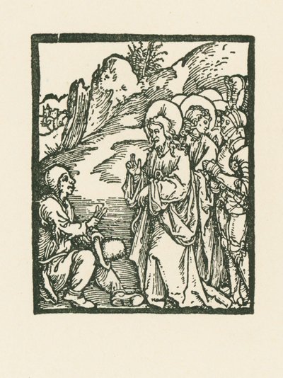 Cristo cura a un leproso de Albrecht Dürer or Duerer