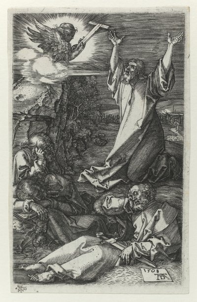 Cristo en el jardín de los olivos de Albrecht Dürer