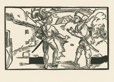 Clinia y Syrus, c.1492-93 (xilografía) de Albrecht Dürer or Duerer
