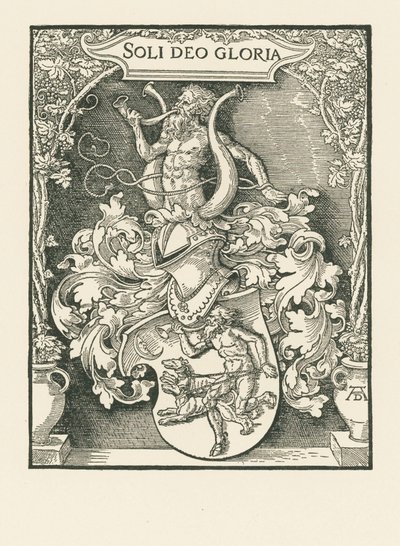 Escudo de Johann Tscherte, c.1518 (xilografía) de Albrecht Dürer or Duerer