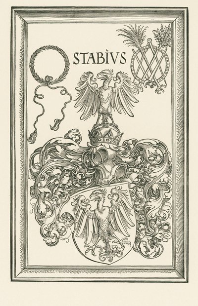 Escudo de Johannes Stabius, c.1514 (xilografía) de Albrecht Dürer or Duerer