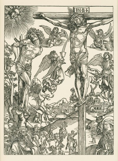 Crucifixión (El Gran Calvario), c.1496-00 (xilografía) de Albrecht Dürer or Duerer