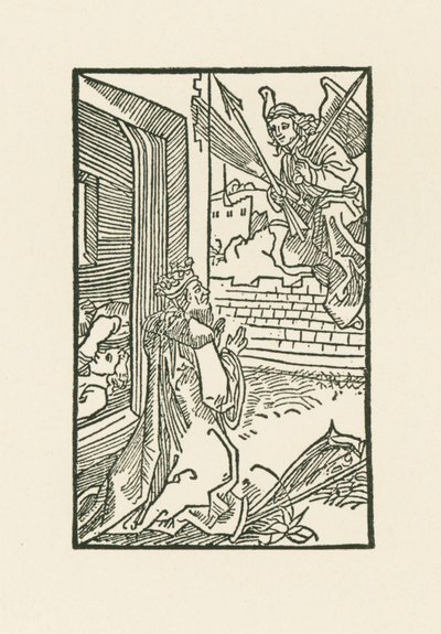 David rezando. Ilustración del Diurnale s m chorum ecclesie Basilien. Impreso por Johann Bergmann, Basilea de Albrecht Dürer or Duerer