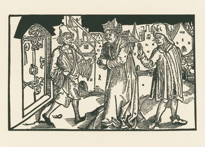 Davus, Simo y Chremes, c.1492-93 (xilografía) de Albrecht Dürer or Duerer