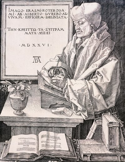 Erasmo de Rotterdam (Rotterdam 1466-1469 - Basilea 1536), humanista y teólogo de Albrecht Dürer