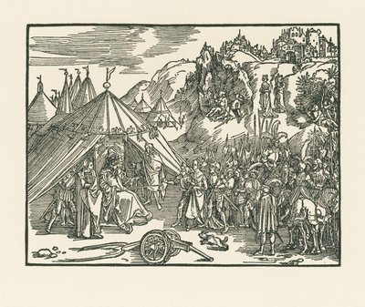 Judith es llevada al campamento de Holofernes de Albrecht Dürer or Duerer
