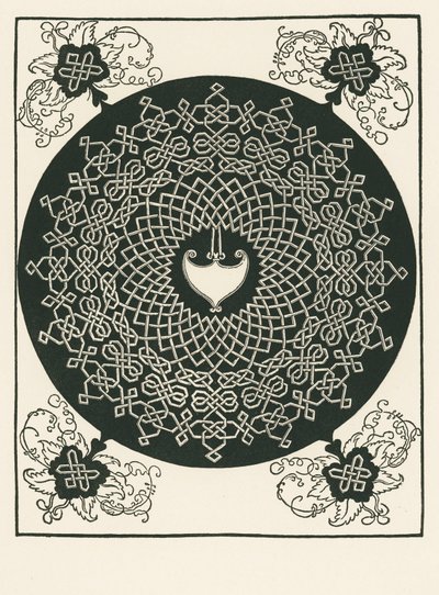 Nudo con pieza central en forma de corazón y dibujo angular de Albrecht Dürer or Duerer