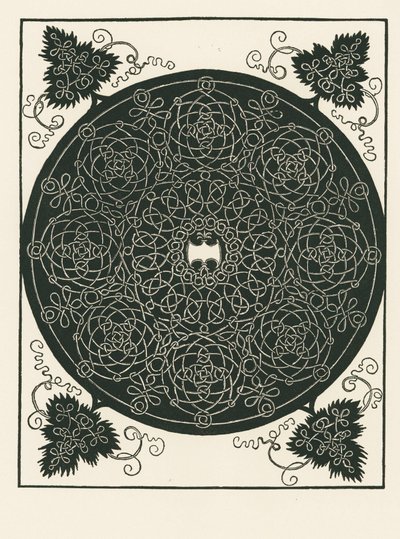 Nudo con pieza central hexagonal larga y volutas redondas de Albrecht Dürer or Duerer