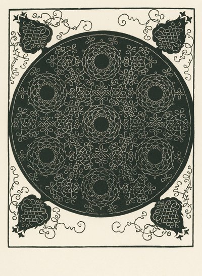 Nudo con un pequeño círculo negro en el centro que se repite seis veces de Albrecht Dürer or Duerer