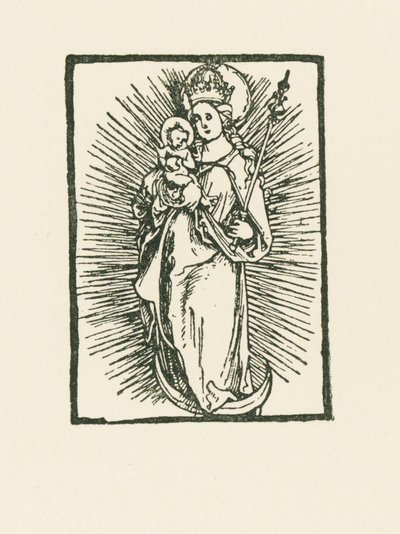 María Virgen como Reina del Cielo al Sol de Albrecht Dürer or Duerer