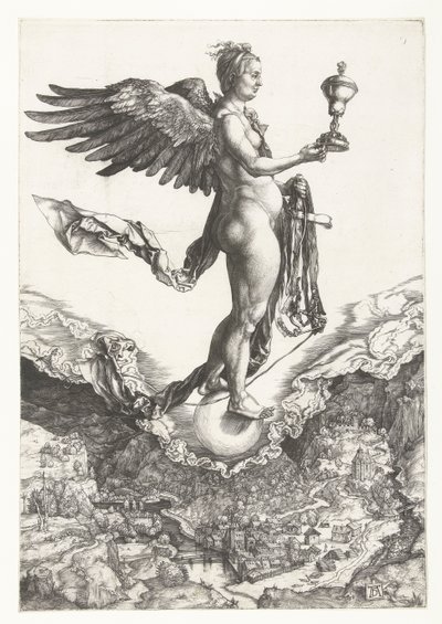 Némesis (La gran fortuna) de Albrecht Dürer or Duerer