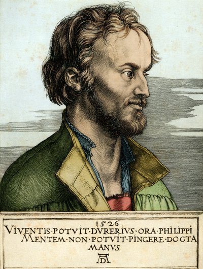 Retrato de Filippo MELANTONE (grabado) de Albrecht Dürer