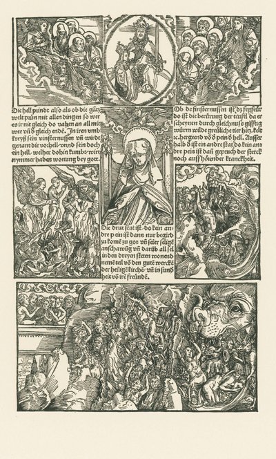 Santa Birgitta y la Virgen intercediendo por los condenados de Albrecht Dürer or Duerer