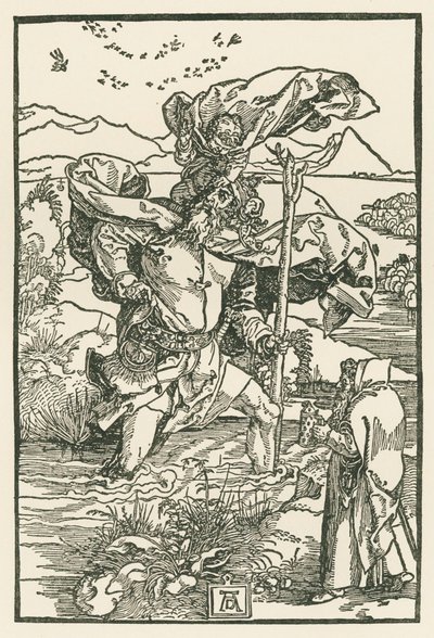 San Cristóbal, c.1503-04 (xilografía) de Albrecht Dürer or Duerer