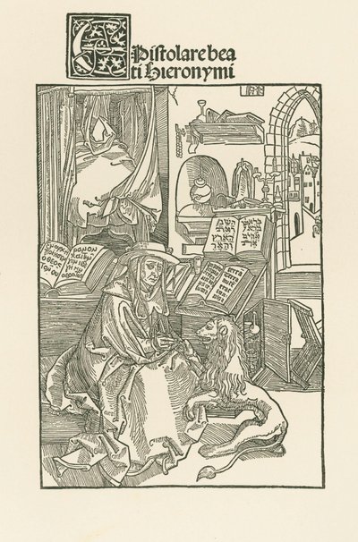 San Jerónimo en su estudio de Albrecht Dürer or Duerer