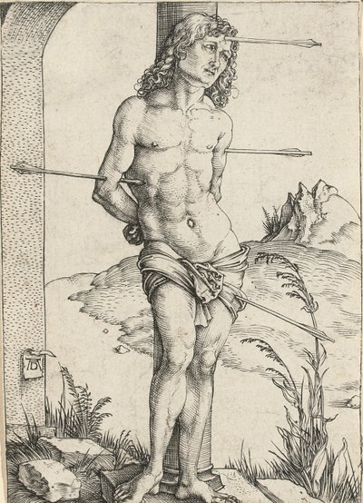 San Sebastián atado a una columna, c.1499 de Albrecht Dürer