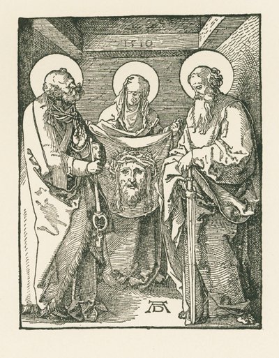 Santa Verónica entre San Pedro y San Pablo - El Sudario de Santa Verónica de Albrecht Dürer or Duerer