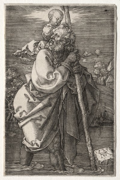 San Cristóbal, mirando a la izquierda de Albrecht Dürer or Duerer