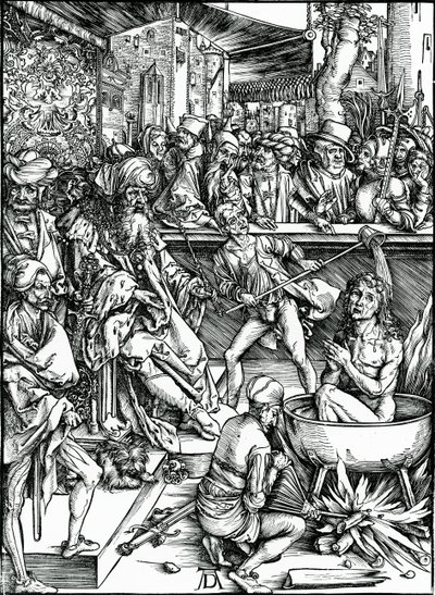 San Juan Evangelista siendo Torturado en una Tina de Aceite Hirviendo, de la serie 