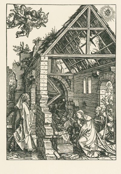La adoración de los pastores, c.1502-03 (xilografía) de Albrecht Dürer or Duerer