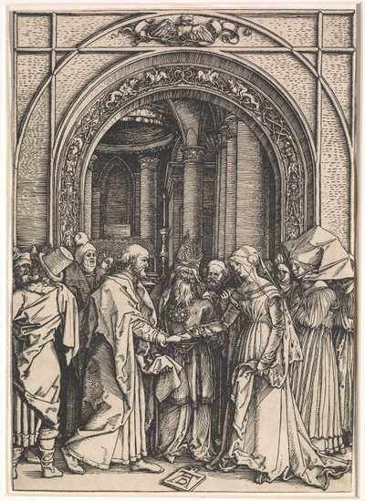 El desposorio de la Virgen de: La vida de la Virgen, c.1504-05 de Albrecht Dürer