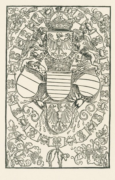 Escudo de Maximiliano I, rey de los romanos de Albrecht Dürer or Duerer