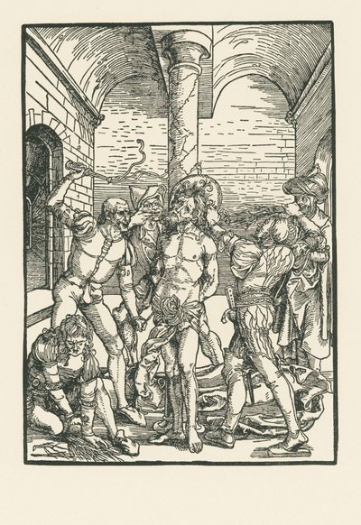 La Flagelación, c.1500 (xilografía) de Albrecht Dürer or Duerer