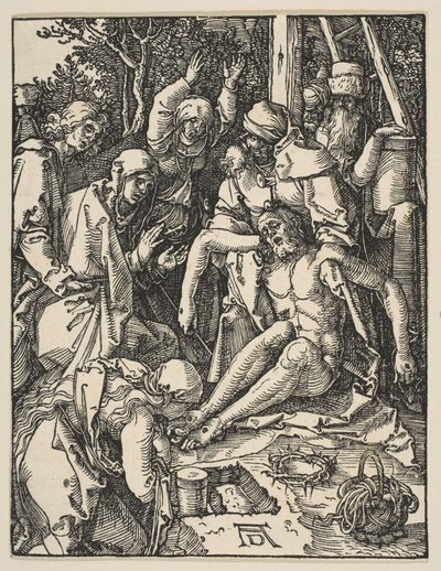 La Lamentación, de la Pequeña Pasión, c.159 de Albrecht Dürer