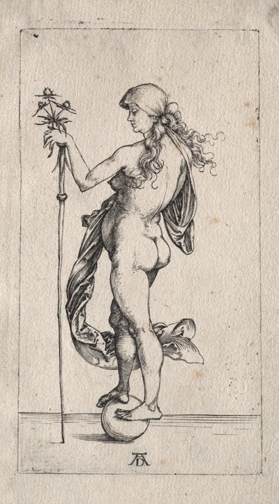 La pequeña fortuna, c. 1497 (grabado) de Albrecht Dürer or Duerer