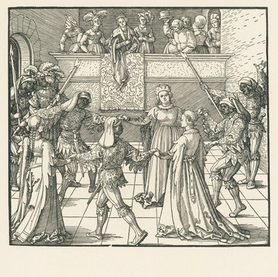 La Mascarada (xilografía) de Albrecht Dürer or Duerer